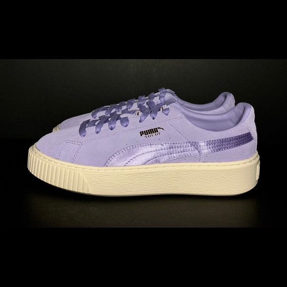 beige puma sneakers suede platform mono satin beige puma sneakers suede platform mono satin